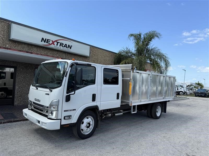2024 ISUZU NPRGAS HD CREW CAB 14' ALUMINUM DUMP BODY ELECTRIC HOIST